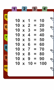 Multiplication table: fast math tables to 100 APK screenshot 1