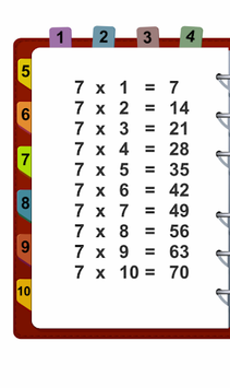 Multiplication table: fast math tables to 100 APK screenshot 1