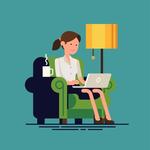 Work form home jobs: online business 🏠 job online icon