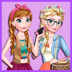 ❄ Modern Sisters Princess Makeup Dress up Game ❤ icon