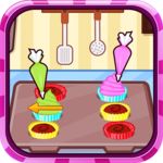 Chocolate cupcake maker icon