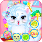 Baby kitty hair salon icon