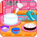 Baking black forest cake icon