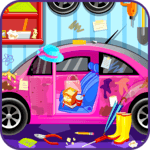 Clean my pink new car icon