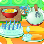 Cooking cream cake birthday icon