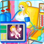 Pregnant mommy emergency icon