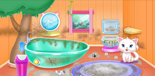 Kitty Kate Cleaning the House Tree pc screenshot