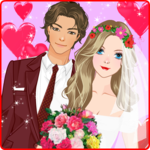 Groom & Bride Wedding dress up icon