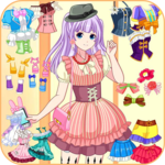 Anime dress up game icon