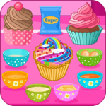 Bake multi colored cupcakes icon
