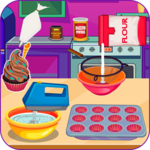 Baking moist chocolate cupcakes icon