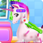 Colorful Unicorn Caring icon