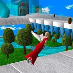 Running Princess in fantastic zigzag icon