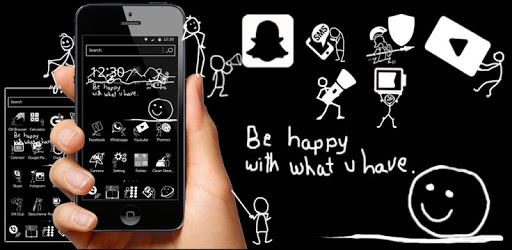 Black and White Blackboard Theme pc screenshot