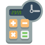 Calculator hours and minutes icon