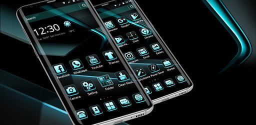 Black Cyan Simple Theme pc screenshot