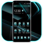 Black Cyan Simple Theme icon