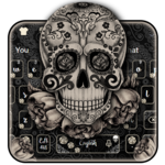Black Rose Skull keyboard icon