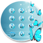 Butterfly blue gleam theme icon