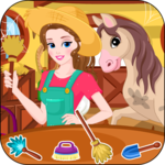 Woman Farmer Clean Up icon