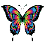 Butterfly Pixel Art - coloring by number icon