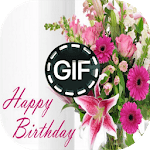 Flowers Birthday Animated Images Gif icon