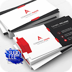 Business card design icon