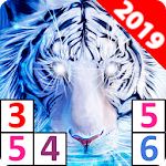 Coloring by numbers games for adults icon