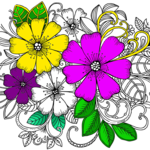 Flower Coloring Book with Relaxing Music ♪ icon