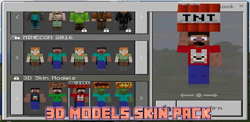 3D Models Skin Pack for MCPE pc screenshot 3D Models Skin Pack for MCPE pc screenshot