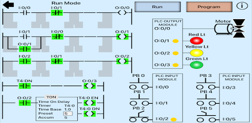PLC Simulator, Mechatronics, PLC ladder Logic, PLC pc screenshot