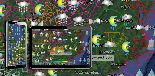 eMap HDF - weather, hurricanes, radar, earthquakes pc screenshot