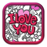 Love Coloring Book Pages with Romantic Drawings icon