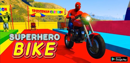 Superhero Tricky bike race (kids games) pc screenshot