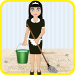 home cleaning game icon