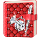 Diamond Diary Book with Lock icon
