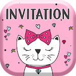 Kitty Invitation Card Maker Free icon