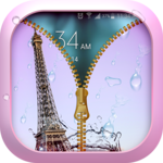 Rainy Paris Zipper Lock Screen icon