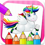 Unicorn Little Pony Coloring Book icon