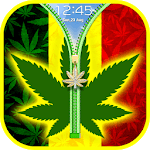 Reggae Style Weed Zipper Lock Screen: Rasta Themes icon