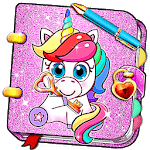 Unicorn Secret Diary with Lock 🦄 Personal Journal icon