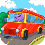 Kids bus icon