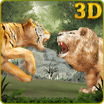 Wild Big Cats Fighting Challenge 2: Lion vs Tigers icon