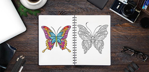 Adult Butterfly Coloring Pages pc screenshot