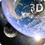 Earth & Moon in HD Gyro 3D Parallax Live Wallpaper icon
