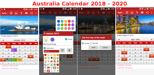 Australia Calendar 2019 pc screenshot
