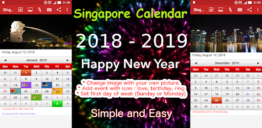 Singapore Calendar 2018 pc screenshot