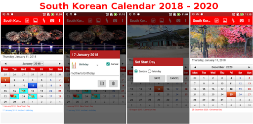 South Korean Calendar pc screenshot