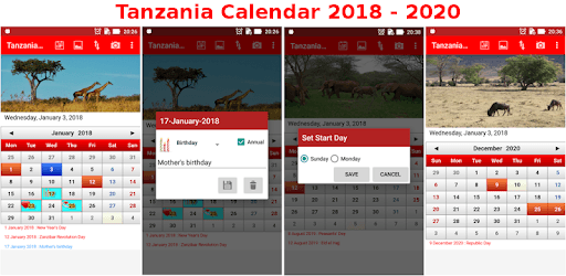 Tanzania Calendar 2018 pc screenshot