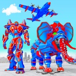 Flying Monster Truck Transform Elephant Robot Game icon